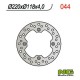 NG zadní brzdový kotouč SUZUKI DR 350 ''99, DR 250 '96-00, DRZ 250 '01-07, TS 125 '89-'94 (220X118X4MM) (4x10,5MM)