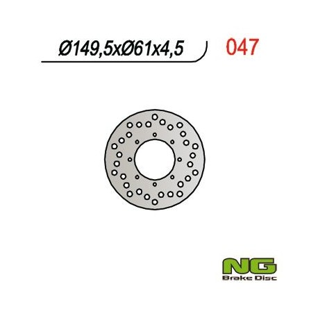 NG zadní brzdový kotouč POLARIS SPORTSMAN 400/500 '01-03, (149x61x4,5MM) (8X5,5MM)