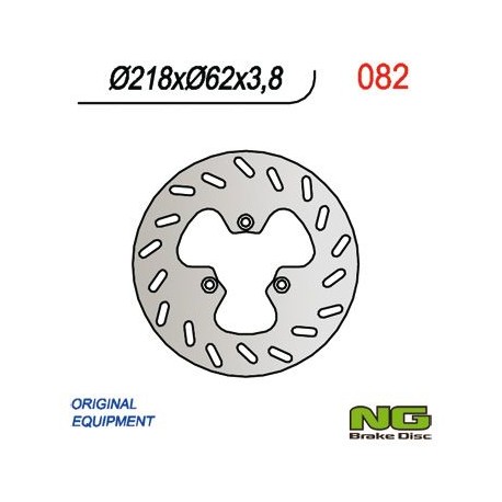 NG zadní brzdový kotouč YAMAHA DT50R '03-'08DT 50X/SM '07-'11, XT 125 X '05-'12 (218x62x3,5)
