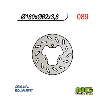 NG zadní brzdový kotouč DERBI SENDA 50 '95-'03 (180X62X3,8) (3X10,50MM)