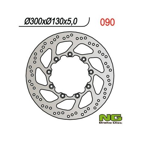 Přední brzdový kotouč KAWASAKI KLE 500 '91-'03 (300X130X5) (9X10,5MM), NG