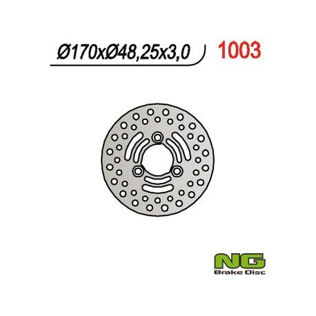 Přední brzdový kotouč SUZUKI LTZ 250/400, LTA 400/500, LTF 400/500 (170 x48x3)(3x10,50mm), NG