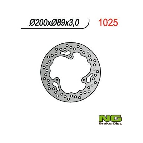 Přední brzdový kotouč KTM 65 SX '98-'14 (200X89X3) (3x6,5mm), NG
