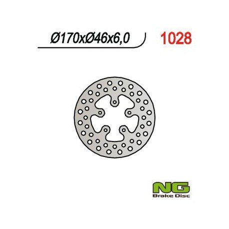 NG zadní brzdový kotouč HONDA TRX 420 0-11, TRX650/680 06-21 (170X46X6)