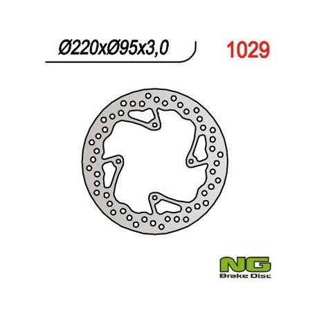 Přední brzdový kotouč KTM 85 SX '03-'15 (220X95X3) (4X6,5MM), NG