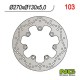 Přední brzdový kotouč KAWASAKI EN 500 '90-'93 (270X130X5) (7X10,5MM), NG