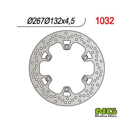 NG zadní brzdový kotouč YAMAHA T-MAX 500 '01-'13 (267X132X4,5) (6X8,5MM)