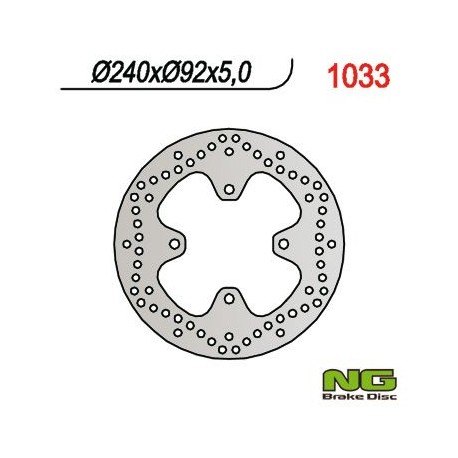 NG zadní brzdový kotouč YAMAHA X-MAX 125/250 '05-'09 (240X92X5) (4X10,5MM)