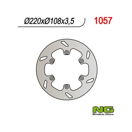 NG zadní brzdový kotouč GAS GAS 125/250/300/450 '94-'20 (220X108X3,5) (6X6,5MM)
