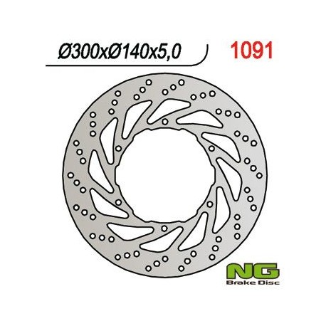 Přední brzdový kotouč APRILIA ETV 1000 CAPONORD '01-'07 (300X140X5)(6X8,5MM), NG