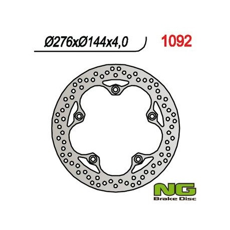 Přední brzdový kotouč HONDA CBF 250 '04-'09, CBR 125R '12-'17 (276X144X4) (5X10,5MM), NG