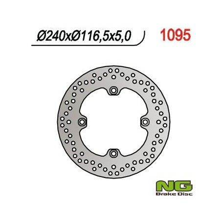 NG zadní brzdový kotouč HONDA CBF 500/600/1000, CBR 600F 11-13 (240X116X5) (4X10,5MM)CBF1000 '06-'16