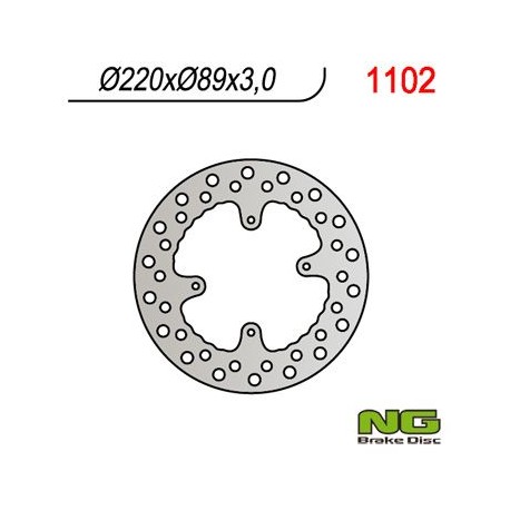Přední brzdový kotouč HONDA CR 80/85,CRF150R '07-'21 (220X88X3)(4X6,50MM), NG