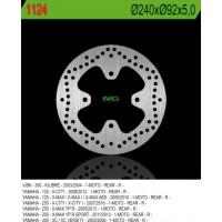 NG zadní brzdový kotouč YAMAHA X-CITY 125 08-12, 250 07-17, X-MAX 125/250 05-09 (240X92X5) (4X8,5MM)