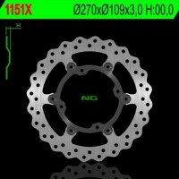 Přední brzdový kotouč KAWASAKI KXF 250/450, plovoucí 270MM (270X109X3,0) 4 OTWORY O ŚR. 9,5MM WAVE, NG