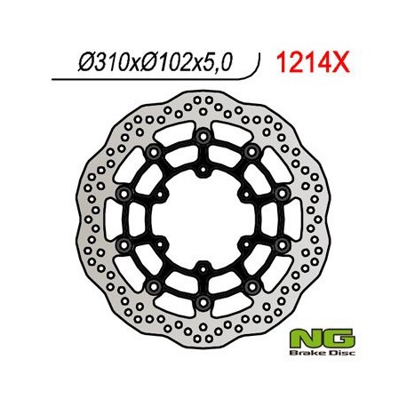 NG přední brzdový kotouč SUZUKI GSXR 600 '08-'18, GSXR 750 '08-'18, GSXR 1000 '09-'16, GSX 750Z '08-'14 (310X102X5) WAVE plovouc