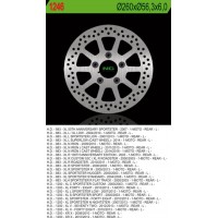 NG zadní brzdový kotouč HARLEY DAVIDSON 883/1200 (260X56,3X6) (5X10,5MM)