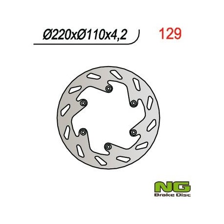 NG zadní brzdový kotouč KTM SX/EXC/LC 4 (220x110x4,2) (NG141 NG129)