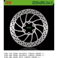 NG přední brzdový kotouč KTM 125/200 DUKE '11-'13, 390 DUKE '13-'14 (280X60,5X4,0) (6X8,5MM)