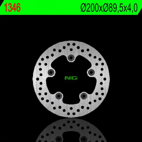 NG zadní brzdový kotouč KYMCO GRAND DINK 125/300 12-15, LIKE 125/150/200 09-18 (200X89,5X4,0MM) (5X10,5MM)