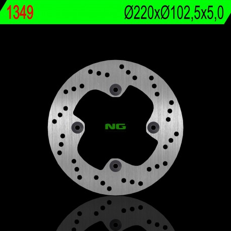 NG zadní brzdový kotouč HONDA CBR 250 R 11-12 (220X102,5X5,0MM) (4X10,5MM)