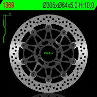 NG přední brzdový kotouč KTM 950/990 SMR/SMT 05-14 (305X64X5,0MM) (6X8,5MM) plovoucí