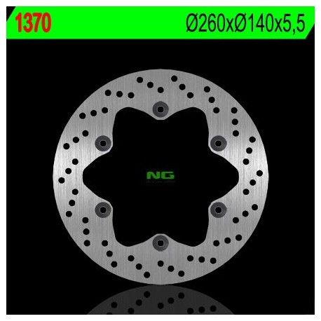 NG zadní brzdový kotouč SUZUKI B-KING / ABS 1300 '08-'11, B-KING KONZEPT 1300 '12-'13 (260X140X5,5MM) (6X10,25MM)