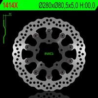 NG přední brzdový kotouč KAWASAKI ZX6R / 6RR / 636 '03-'04 (280X80,5X5,0) (5X10,5MM)