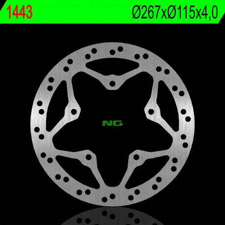 NG přední brzdový kotouč YAMAHA 125/150 X-ENTER '12-'16, MAJESTY 125 '14-'16 (KOLA 13") (267X115X4,0) (5X8,5MM)