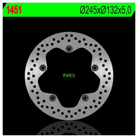 NG zadní brzdový kotouč YAMAHA MT09 '13-'23, MT07 '13-'23, TENERE 700 '19-'23 (245X132X5) (5X10,5MM) TRACER 900 '15-'20, XSR 900