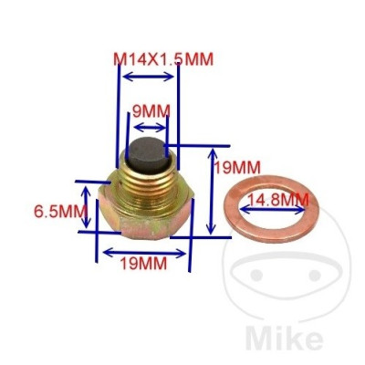 Magnetický vypouštěcí šroub M14x1.50 s těsněním