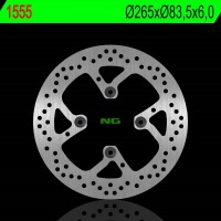 NG zadní brzdový kotouč DUCATI DIAVEL 1200 11-22 MULTISTRADA 1200/1262 15-22 , XDIAVEL 1262 '15-'22 (265X83,50X6,0MM) (4X10MM)