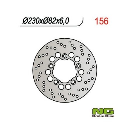 NG zadní brzdový kotouč KAWASAKI ZX6R (95-97), ZX 7R (96-03), ZXR 750 (230x82x6)