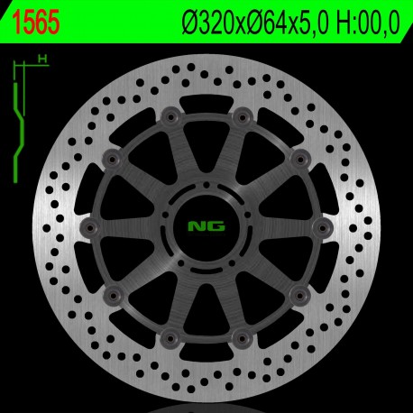 NG přední brzdový kotouč KTM SUPERDUKE 1290 14-22 (320X64X5,0MM) (5X8,5MM) plovoucí