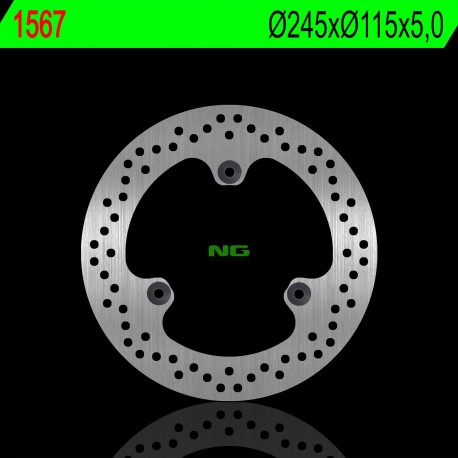 NG zadní brzdový kotouč YAMAHA X-MAX 125 10-17, X-MAX 250 10-13 (245X115X5,0MM) (MOCOWANIE 3X8,25MM)