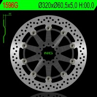 NG přední brzdový kotouč KTM DUKE 390 / ABS '17, RC 250 / 390 / ABS '17 (320X60,5X5,0MM) ALU střed
