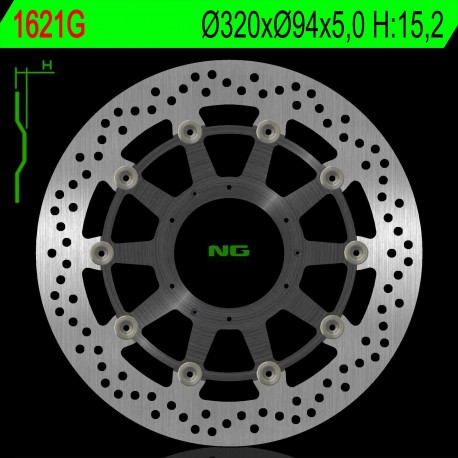 NG přední brzdový kotouč HONDA CBR 1000RR 09-16 (ABS) ALU střed(320X94X5,0MM) (6X6,5MM) - zastupuje NG1283