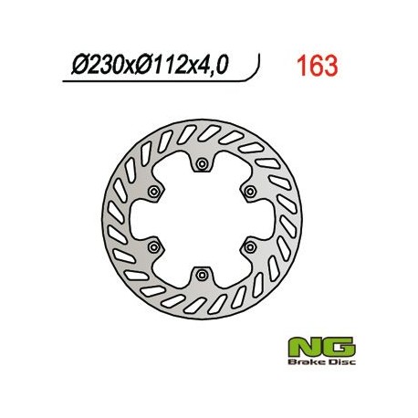 NG přední brzdový kotouč YAMAHA DT 50R 00-02 (230X112MM) (230x112x4)