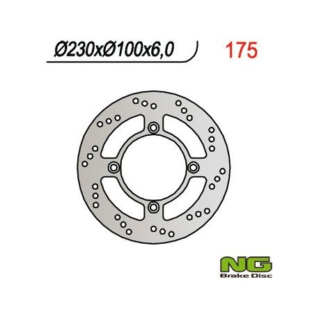 NG zadní brzdový kotouč KAWASAKI ZEPHYR 750 92-97, ZZR600 '90-'92 (4X10,25) (230x100x6)