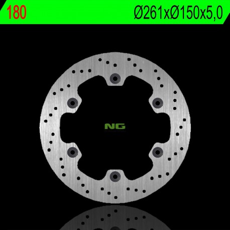 NG přední brzdový kotouč KAWASAKI GPX 250 R '88-90 (261X150X5,0MM) (6X10,5MM)