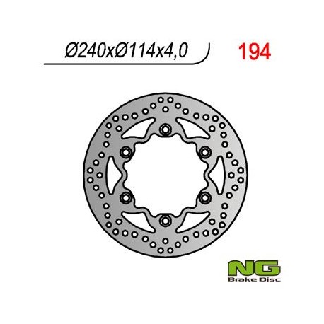 NG přední brzdový kotouč HONDA REBEL 125/250, CBF 125 08-12, VT 125 (99-08) (240x114x4) (6X10,5MM)