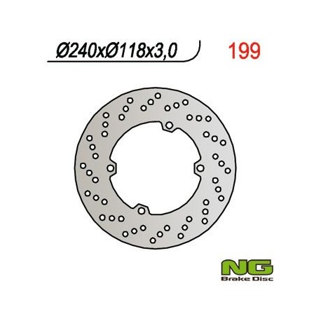NG přední brzdový kotouč HONDA CR 125/250 (90) (240x118x3)
