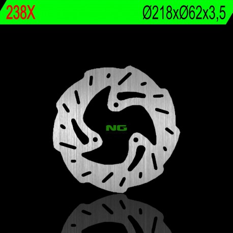 NG zadní brzdový kotouč DERBI 50/125, GAS GAS 125/450 (218X62X3,5MM) (3X10,5MM) WAVE