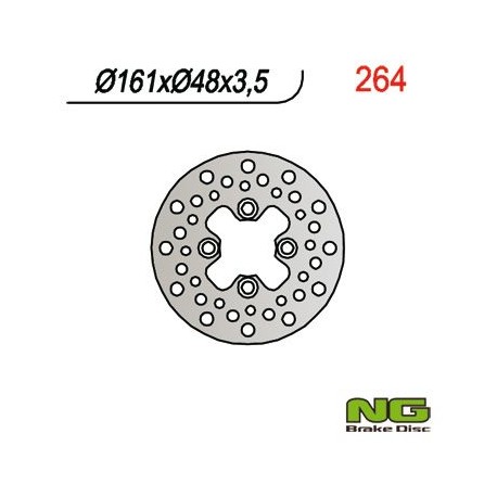 NG přední brzdový kotouč YAMAHA YFM 125/250/350/600/650/700, YFZ 350/450 87-15, YFS 200 BLASTER 88-07 (161X48X3,5)