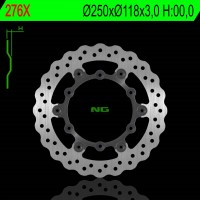 NG přední brzdový kotouč YAMAHA YZ/YZF 01-16, WRF 02-17 plovoucí (250X118X3,00MM) (6X6,5MM) WAVE