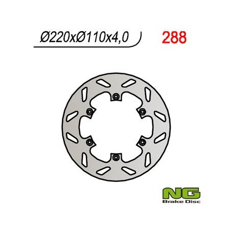 NG zadní brzdový kotouč APRILIA RS 125`92-96, RX 125`89-00, PEGASO 125`89-99, VOR 400-530`98-02 (220X110X4)