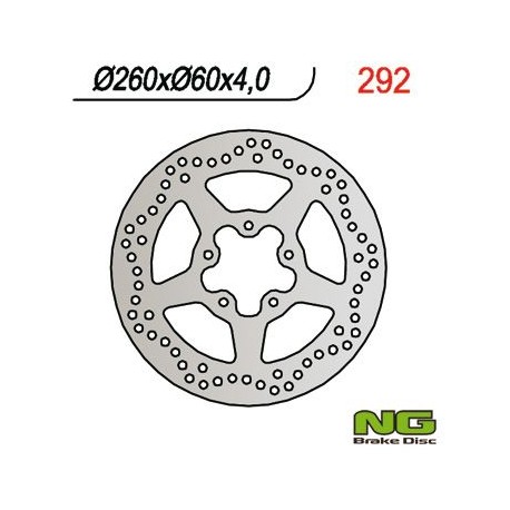 NG přední brzdový kotouč APRILIA 50/125/200/250/400/500 SCARABEO, PIAGGIO MEDLEY 125/150 16-18 (260X60X4,0MM) (5X8,5MM) 