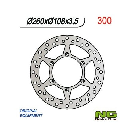NG přední brzdový kotouč GAS GAS 125 94-99 (260x108x3,5)