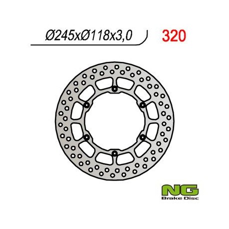 NG přední brzdový kotouč YAMAHA YZ/YZF/WRF (245x118x3) (6X6,5MM)