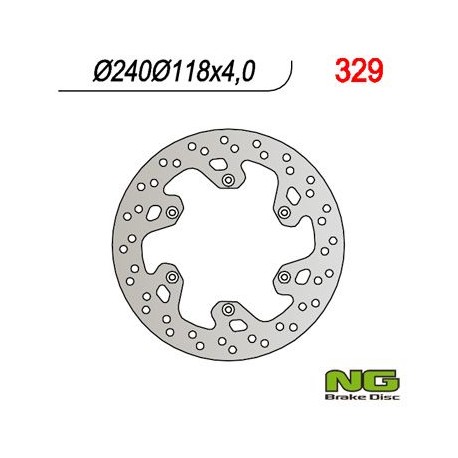NG zadní brzdový kotouč SUZUKI RM 125 '99-'10, RM 250 '99-'08, DRZ400SM '04-'10 (240X118X4)